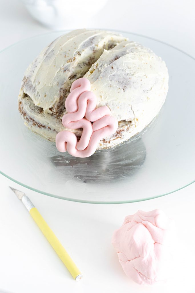 Halloween Pumpkin Cake - Brains