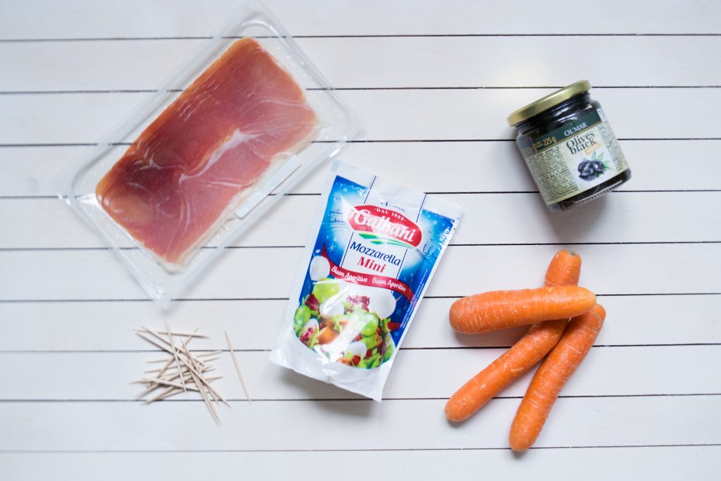 Mozzarellos Pingvinukai su Parmos Kumpiu
