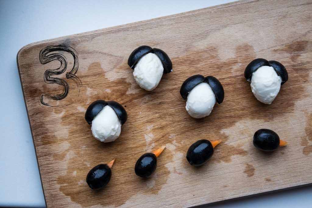 Mozzarellos Pingvinukai su Parmos Kumpiu