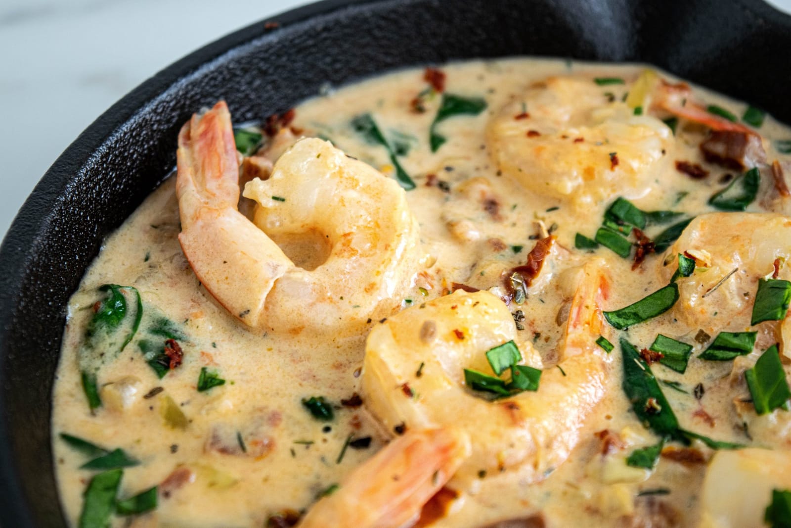 Wonderful Shrimp in a Sun-Dried Tomato and Cream Sauce