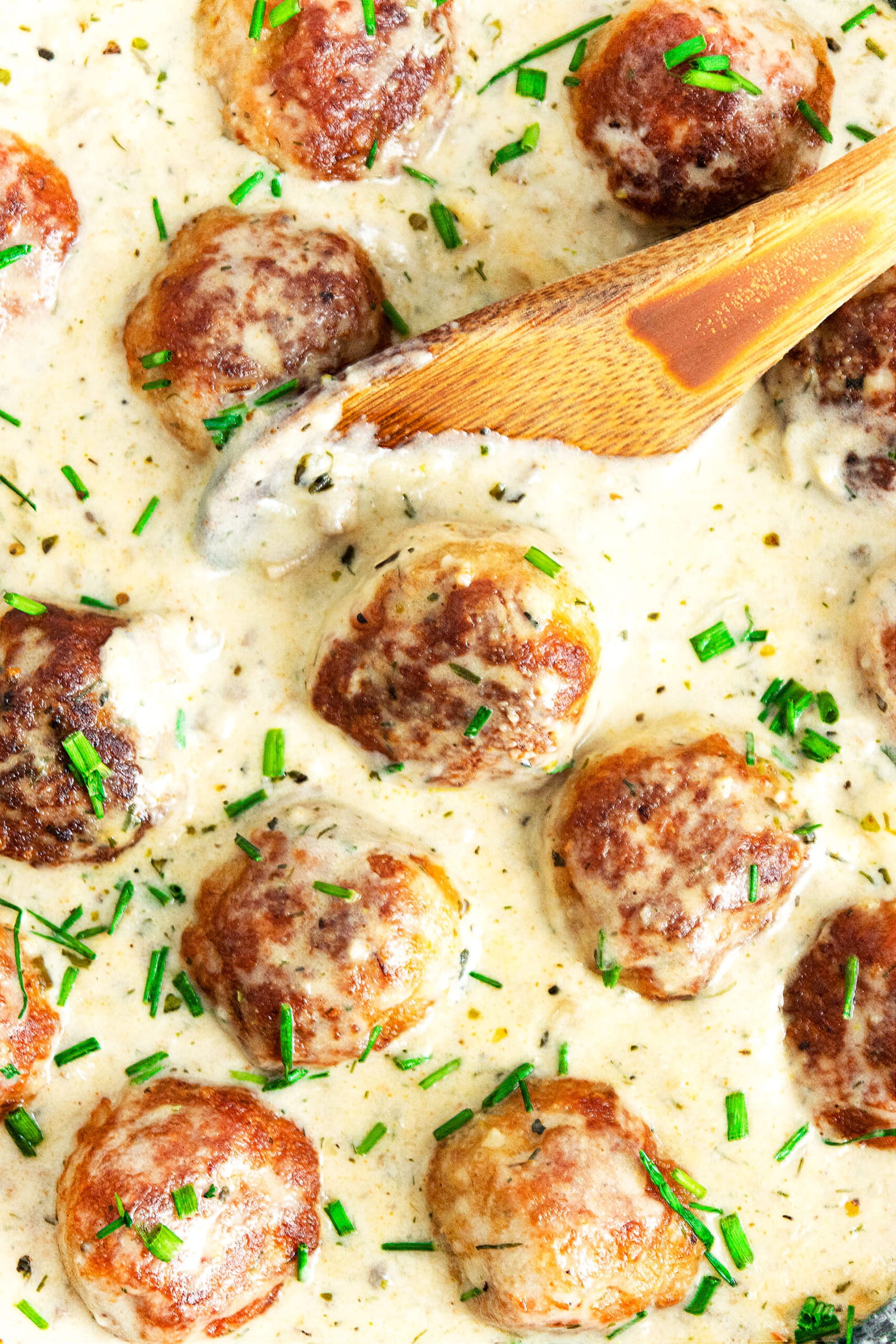 Chicken Meatballs in Creamy Mushroom Sauce