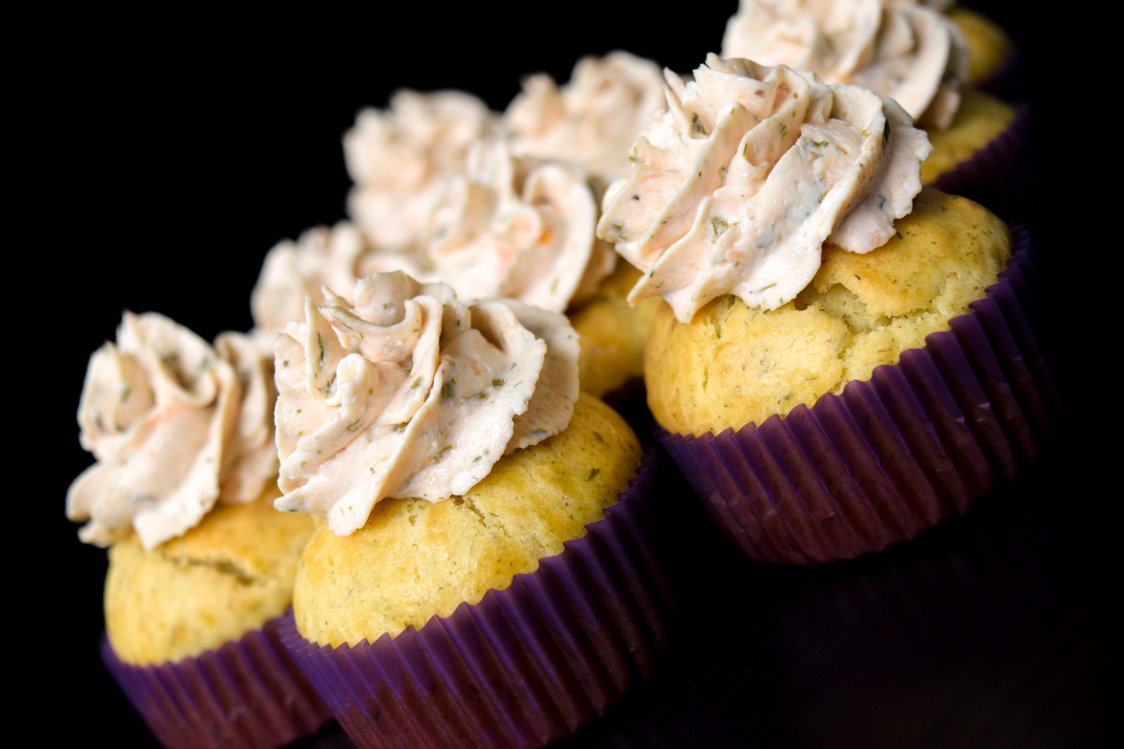 Smoked Salmon Cupcakes