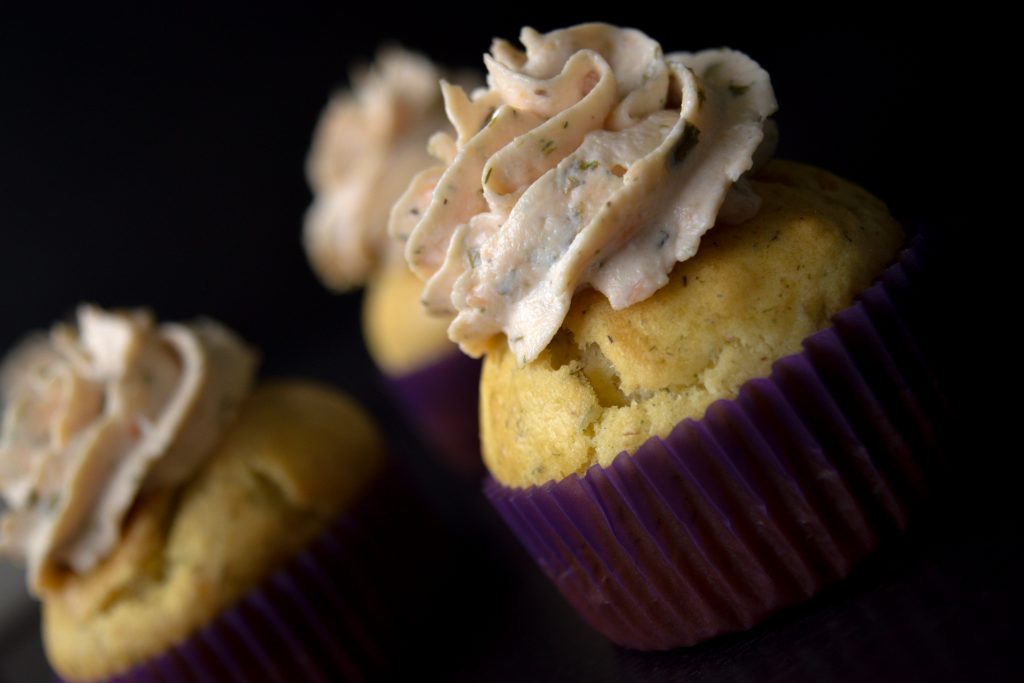 Smoked Salmon Cupcakes