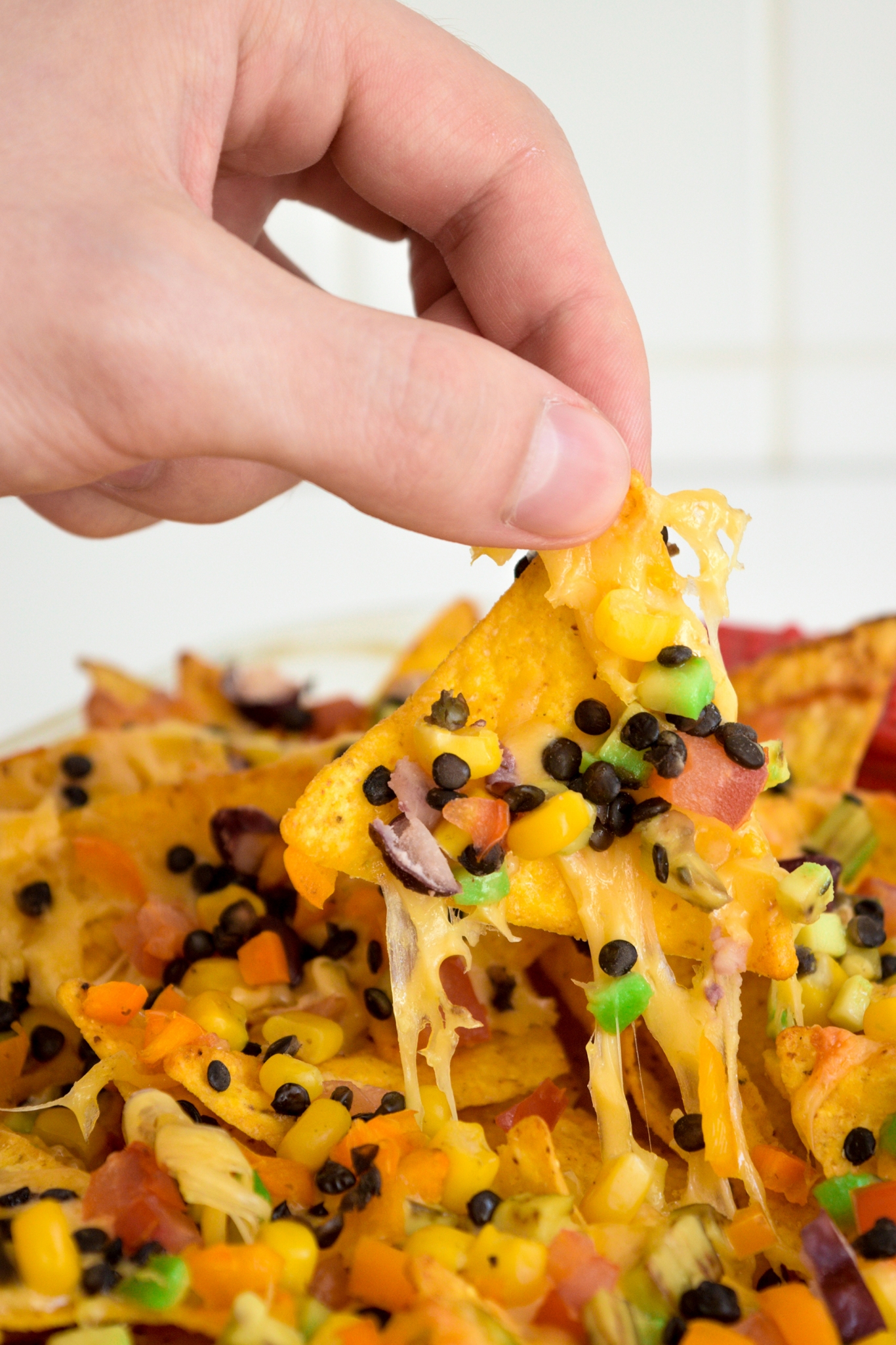 Loaded Colourful Nachos • HungryBae